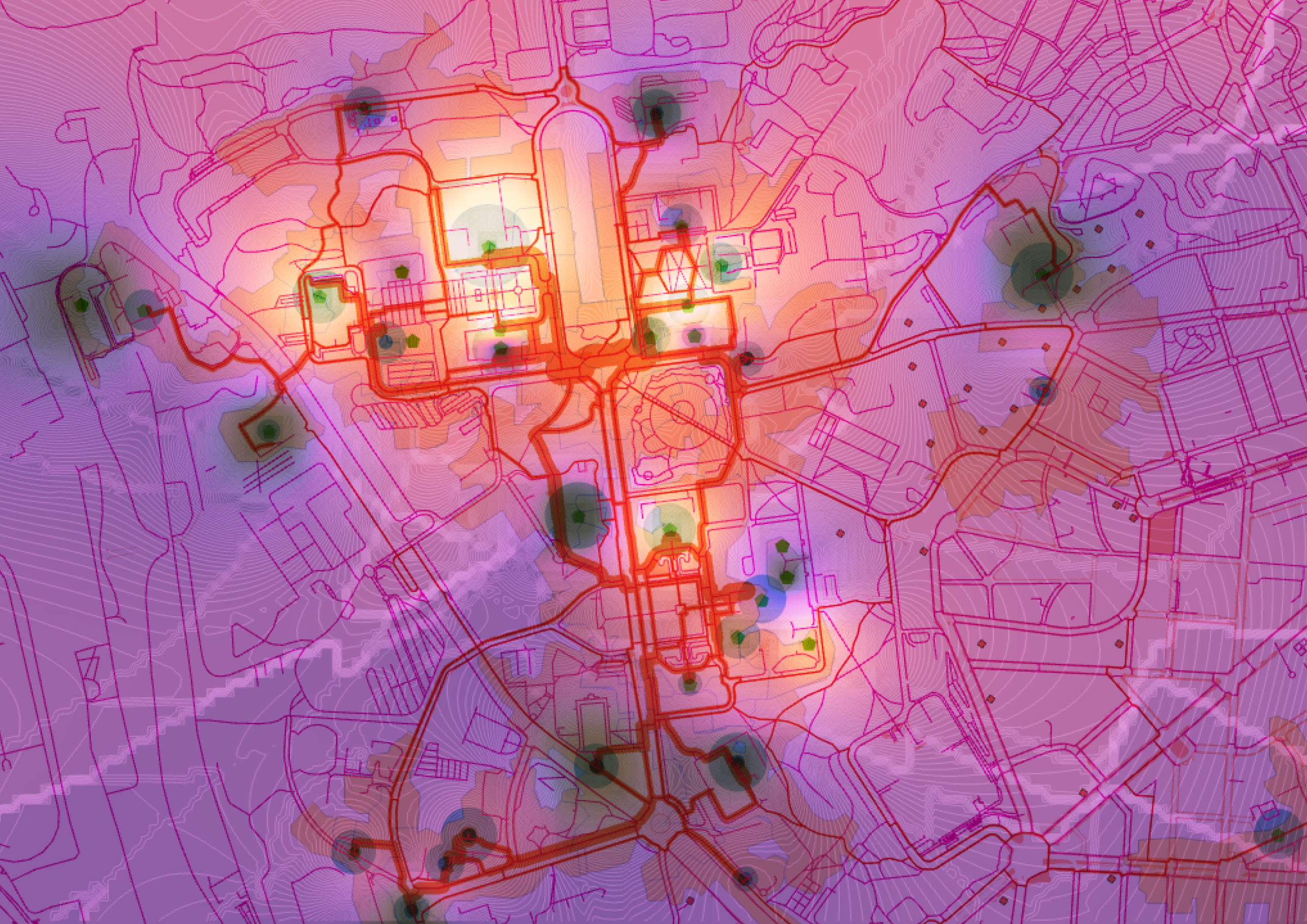 Ciudad Universitaria como red: explorando la fragmentación del campus madrileño